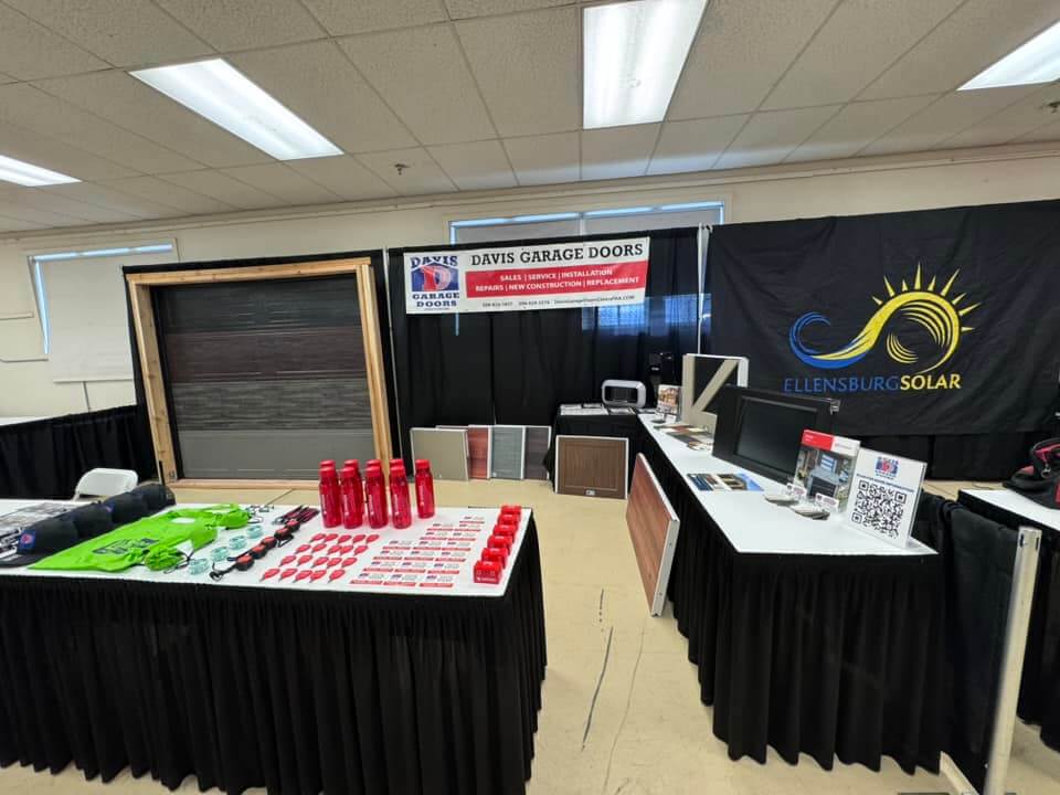 Davis Garage Doors booth at the Home and Garden Show