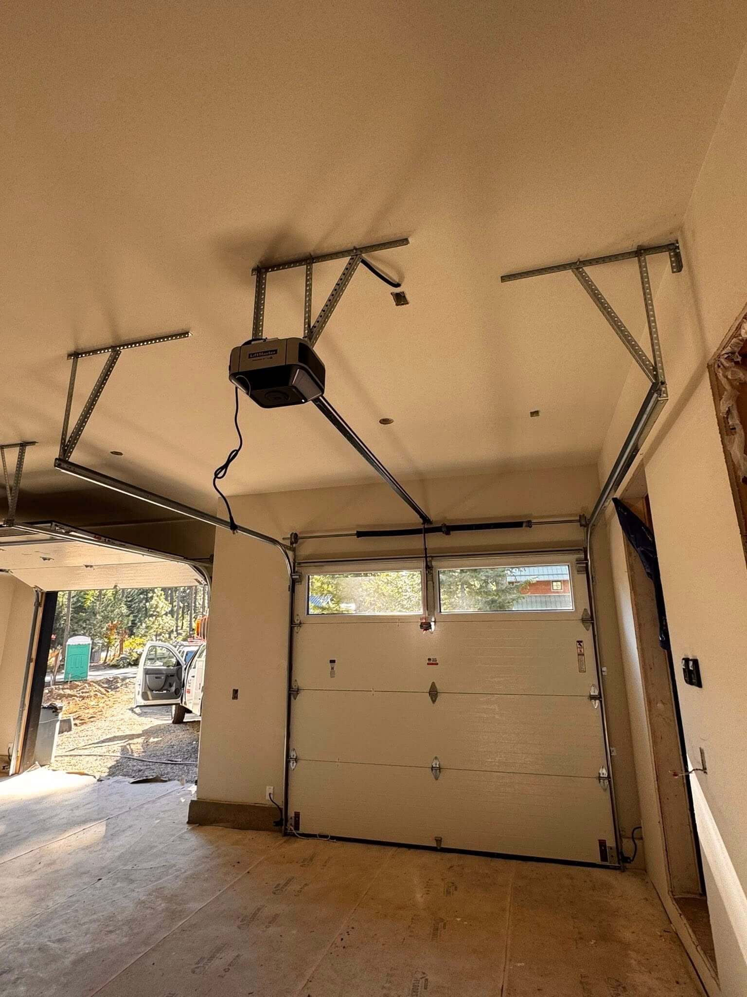 inside garage door