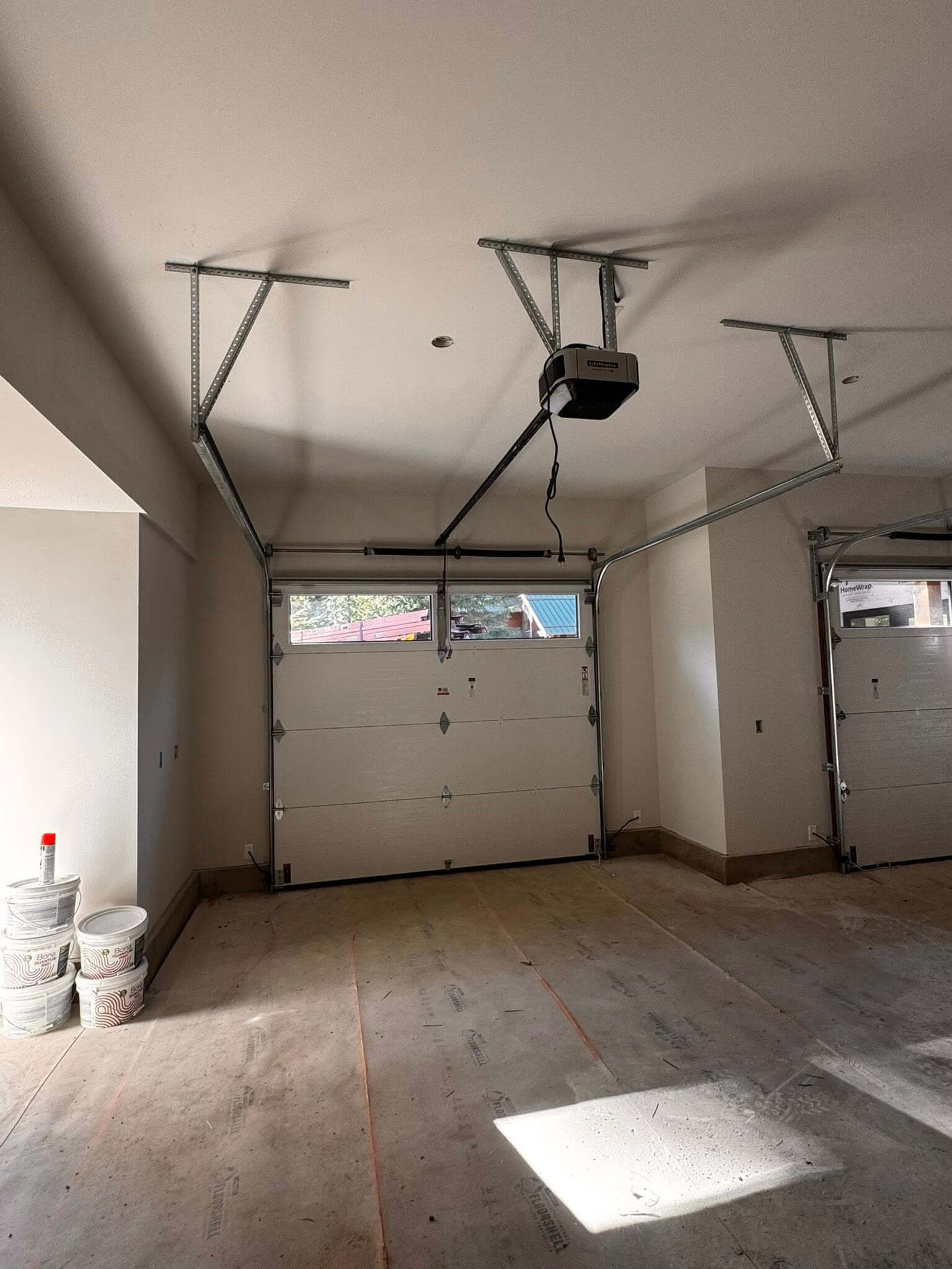 inside garage door