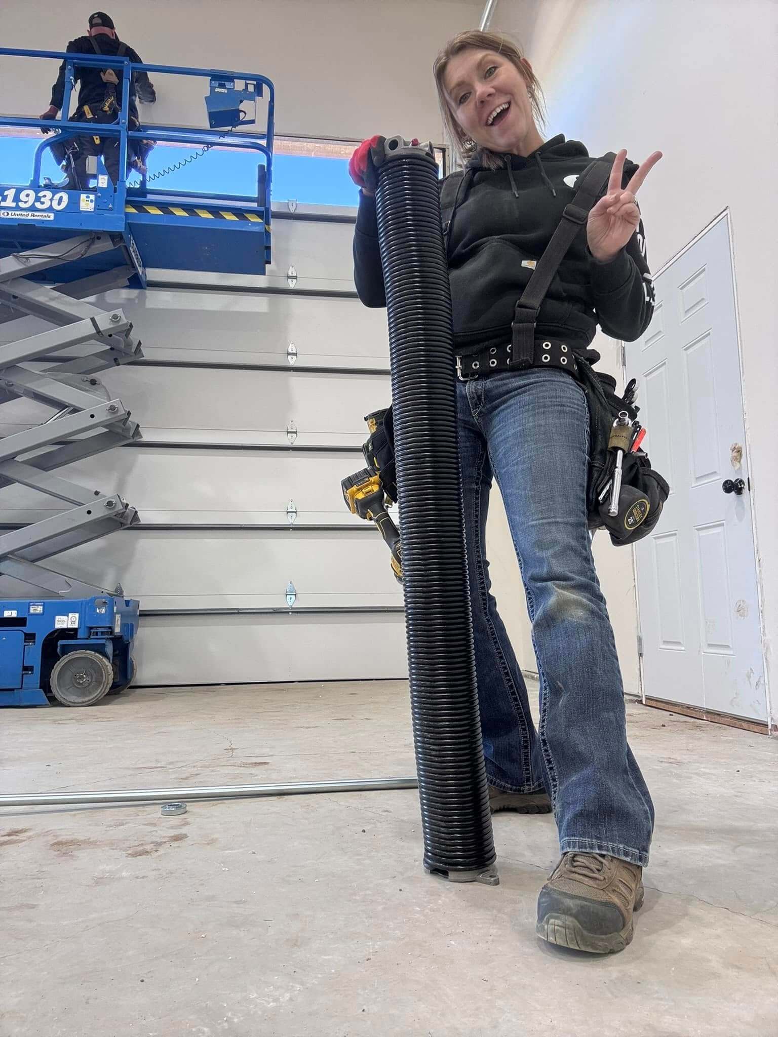 jenni at an install